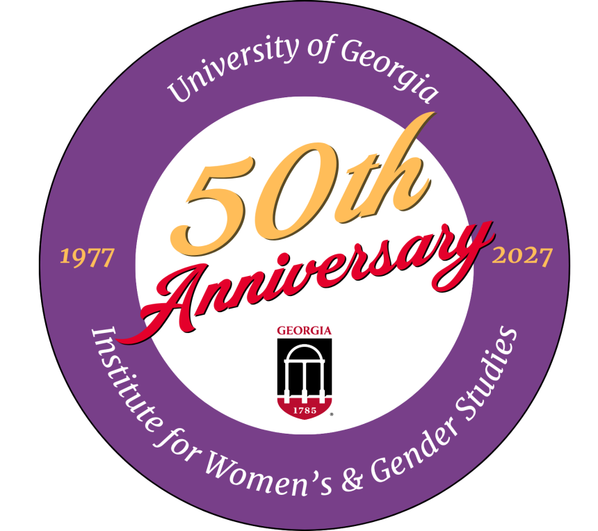 circular logo for UGA WGS 50th anniversary, 1977-2027